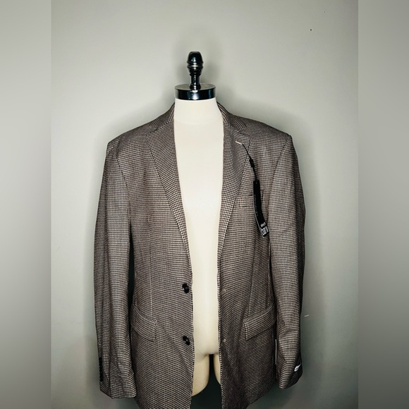 BAR III MENS SUIT JACKET STRETCH  42R BURGUNDY/BLACK FORMAL and evening WEAR - Picture 8 of 13
